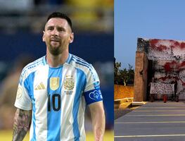 Activistas climáticos pintan de rojo y negro la mansión de Messi en Ibiza