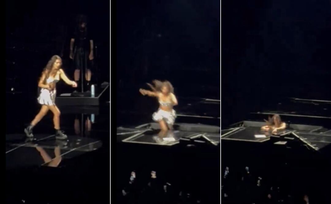Olivia Rodrigo sufre peligrosa caída en pleno concierto y preocupa a fans. Foto: Captura TikTok