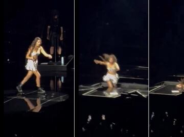 Olivia Rodrigo sufre aparatosa caída en pleno concierto y preocupa a fans. VIDEO