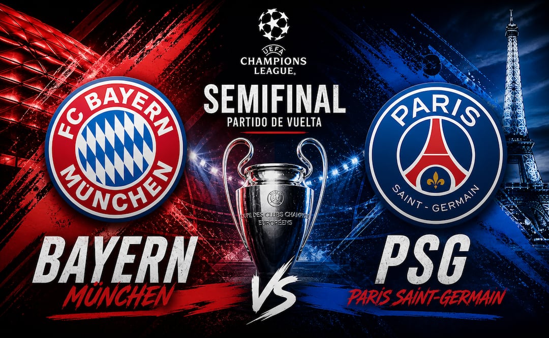 Bayern vs PSG: dónde ver EN VIVO el pase a la final de la Champions League 2026 este 6 de mayo. Foto: IA