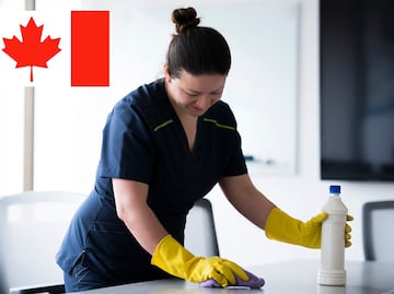 Hay vacantes para trabajar en limpieza en Canadá; pagan hasta $46,400 a mexicanos