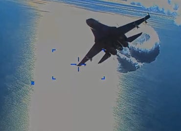 Estados Unidos publica video donde asegura que su dron fue interceptado por rusos