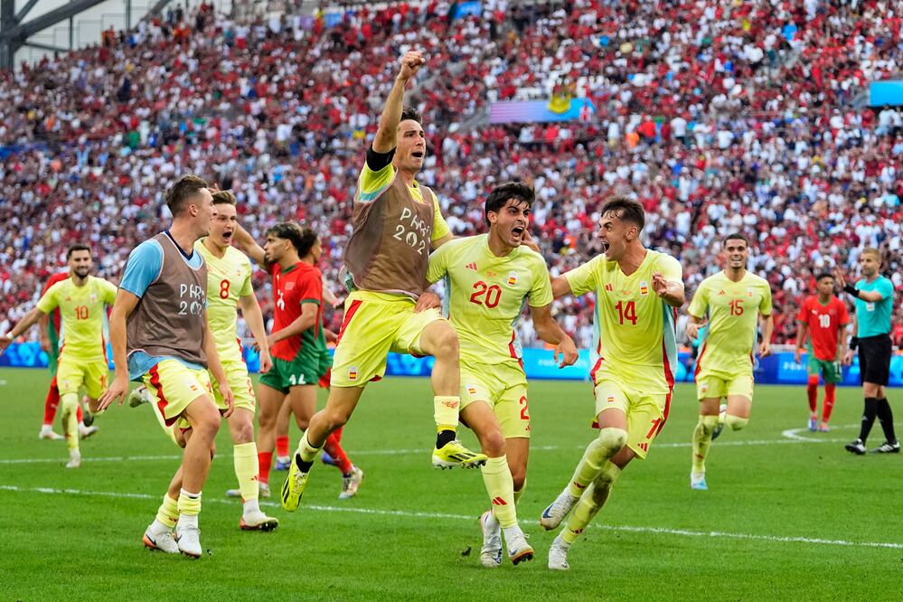 España vence 2-1 Marruecos en Juegos Olímpicos; avanza a la final. VIDEO (AP Photo/Julio Cortez)