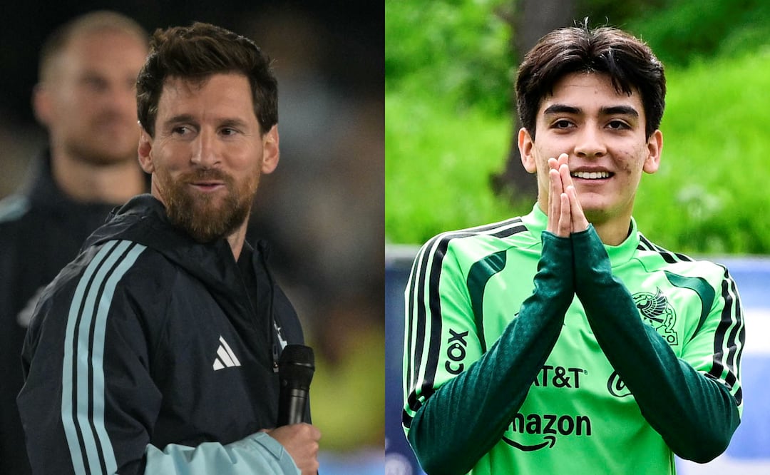 Messi predice el éxito de Gilberto Mora; lo incluye en su lista de las futuras estrellas del futbol. Foto: JUAN MABROMATA / ALFREDO ESTRELLA / AFP