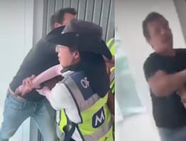 Pasajero enloquece y le rompe la nariz a sobrecargo tras ser desalojado de vuelo de Viva Aerobús. VIDEO