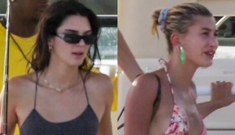 Kendall Jenner y Hailey Bieber arrasan con bikinis en playa de Jamaica