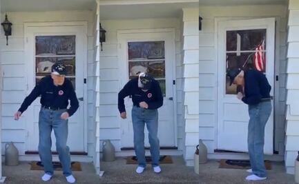 Video. Veterano de la Segunda Guerra Mundial luce baile en cuarentena