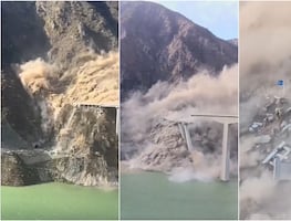 Imágenes impactantes: se derrumba el nuevo puente Hongqi de 758 metros en China tras pocos meses de haber sido inaugurado