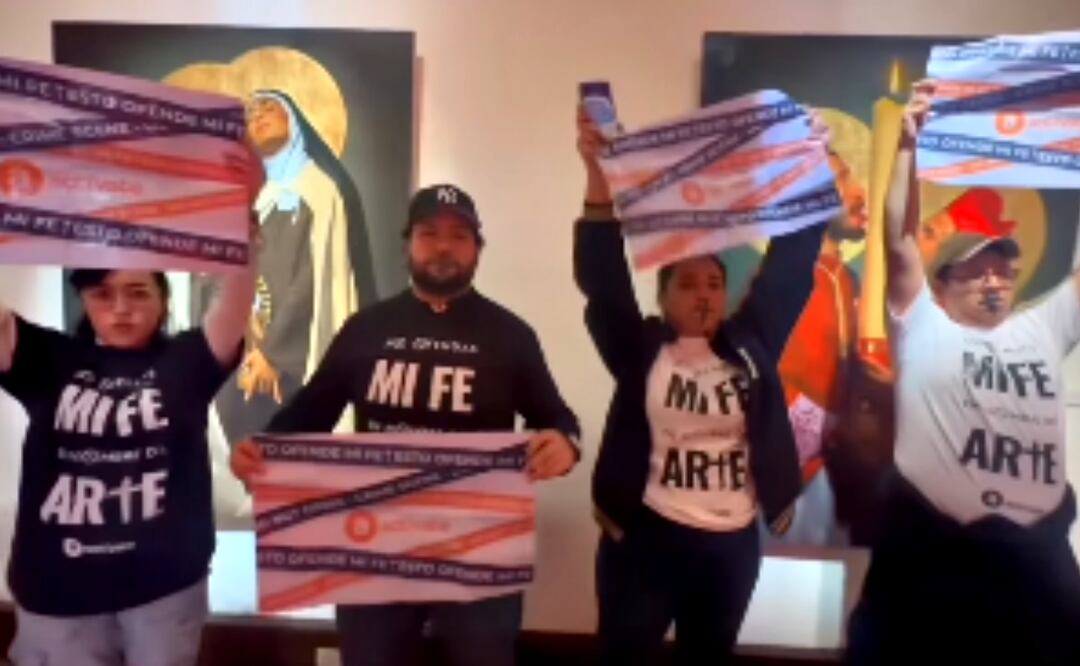 Católicos cancelan exposición ‘La venida del señor’ de la UNAM. ¿Denunciarán a Fabián Cháirez? Foto: Captura redes sociales