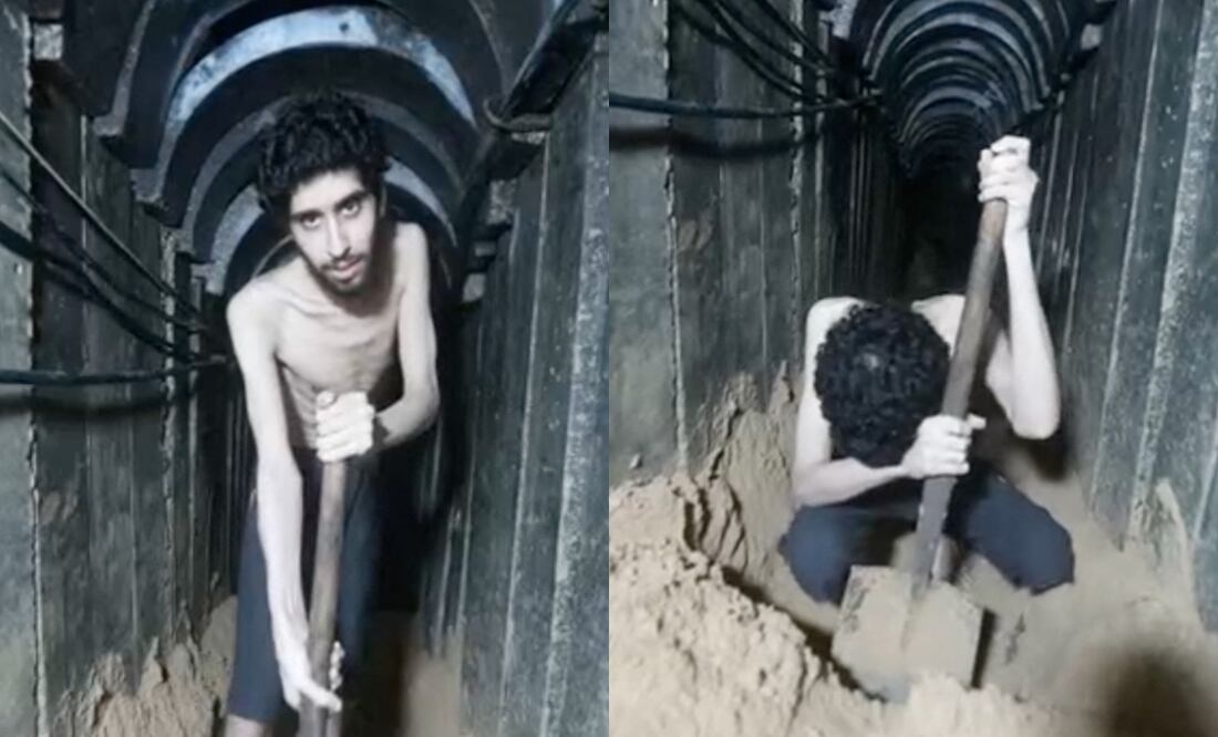 Impactante video muestra a rehén israelí cavando su tumba; familia clama por su vida. Foto: AFP