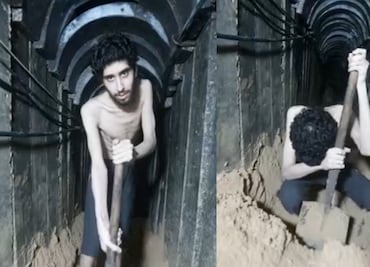 Impactante video muestra a rehén israelí cavando su tumba; familia clama por su vida