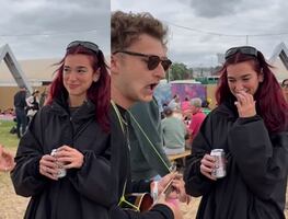 Le tocan el ukelele a Dua Lipa en Glastonbury y esta fue su reacción. VIDEO