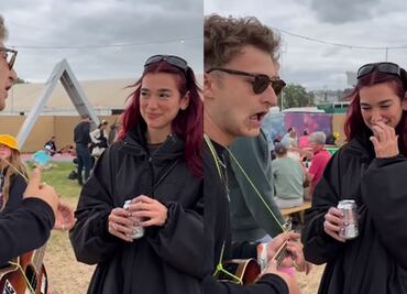 Le tocan el ukelele a Dua Lipa en Glastonbury y esta fue su reacción. VIDEO