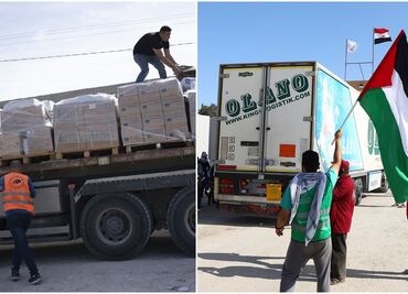 Llega nuevo convoy de ayuda a Gaza asolada por los bombardeos de Israel