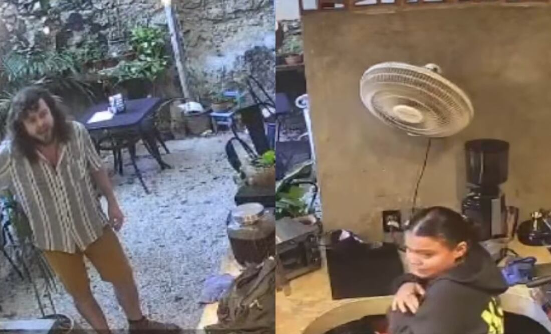 Extranjero agrede a empleada y amenaza con incendiar cafetería en Mérida. VIDEO. Foto: Tomada de Facebook @ruthmedina