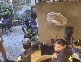 Extranjero agrede a empleada y amenaza con incendiar cafetería en Mérida. VIDEO