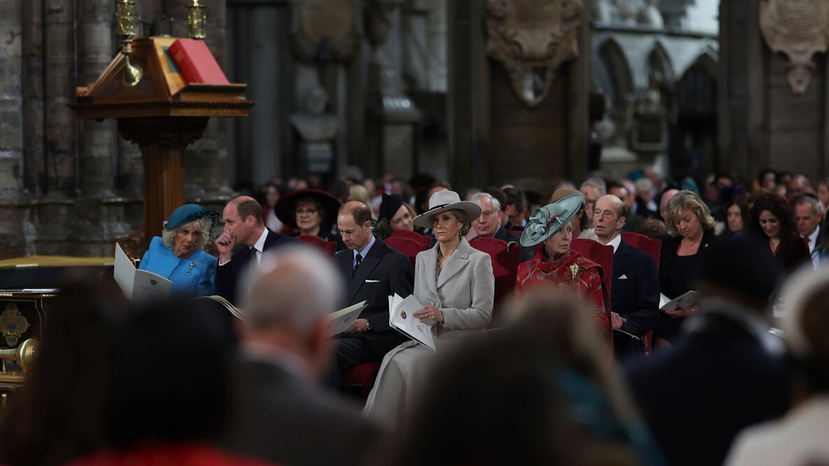 Príncipe William asiste a funeral de Thomas Kingston en medio de polémica por foto retocada de Kate. (Geoff Pugh/Pool Photo vía AP)