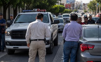 VIRAL: agente del INM baja de una unidad oficial, golpea a un automovilista y lo despiden