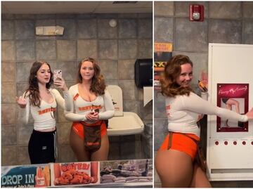 Meseras de Hooters revelan en TikTok que deben comprar medias en máquina expendedora