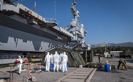 Covid-19. Más de mil tripulantes de portaaviones francés están contagiados