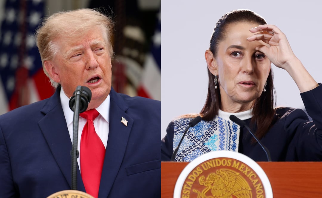 “Los cárteles controlan México”: Trump asegura que se lo dijo directamente a Sheinbaum y advierte de ataques por tierra. Foto: EFE/EPA/TOM BRENNER / POOL / EFE/Sáshenka Gutiérrez