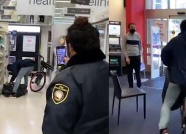 Video. Hombre asalta farmacia 'a puerta abierta' mientras seguridad lo filma