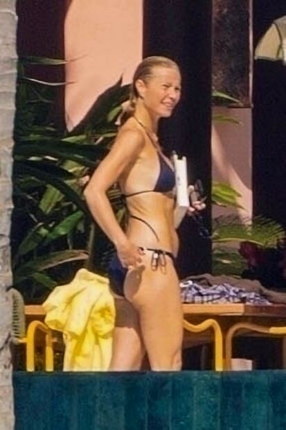 Gwyneth Paltrow sorprendió en México con un pequeño bikini. Foto: The Grosby Group