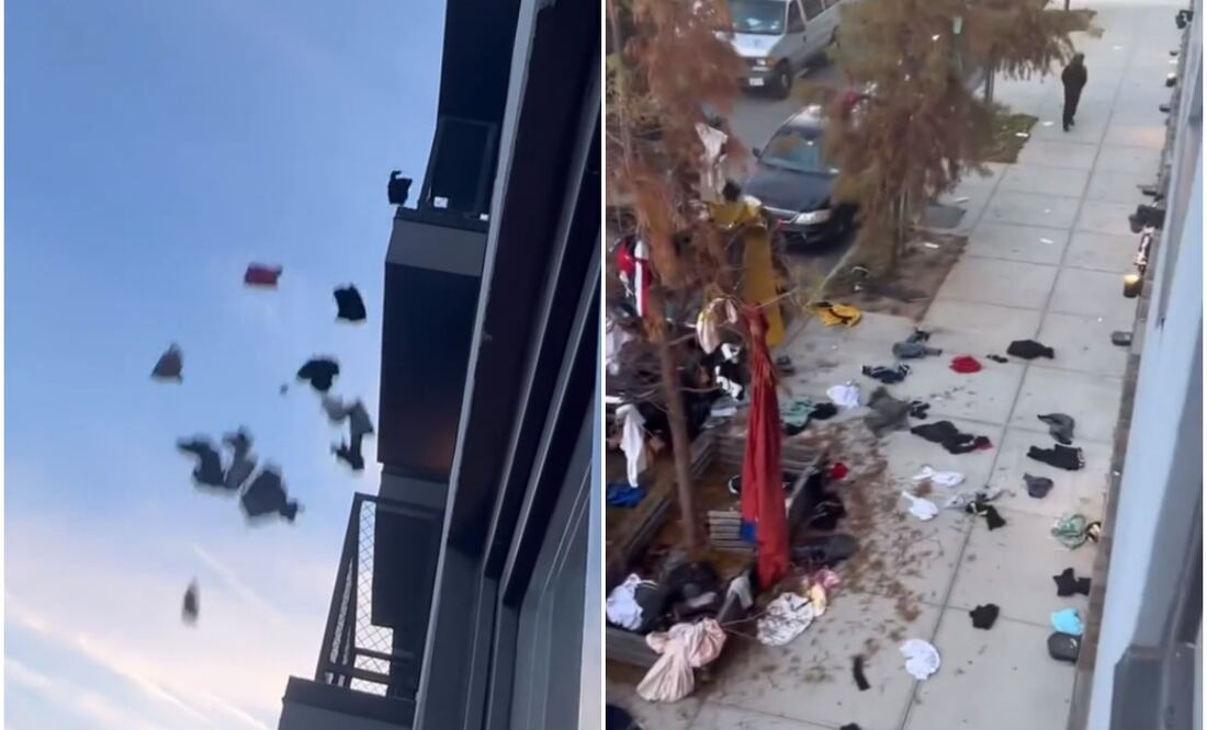 El clip fue tomado por uno de los vecinos de la pareja en Nueva York. Foto: tomada de video