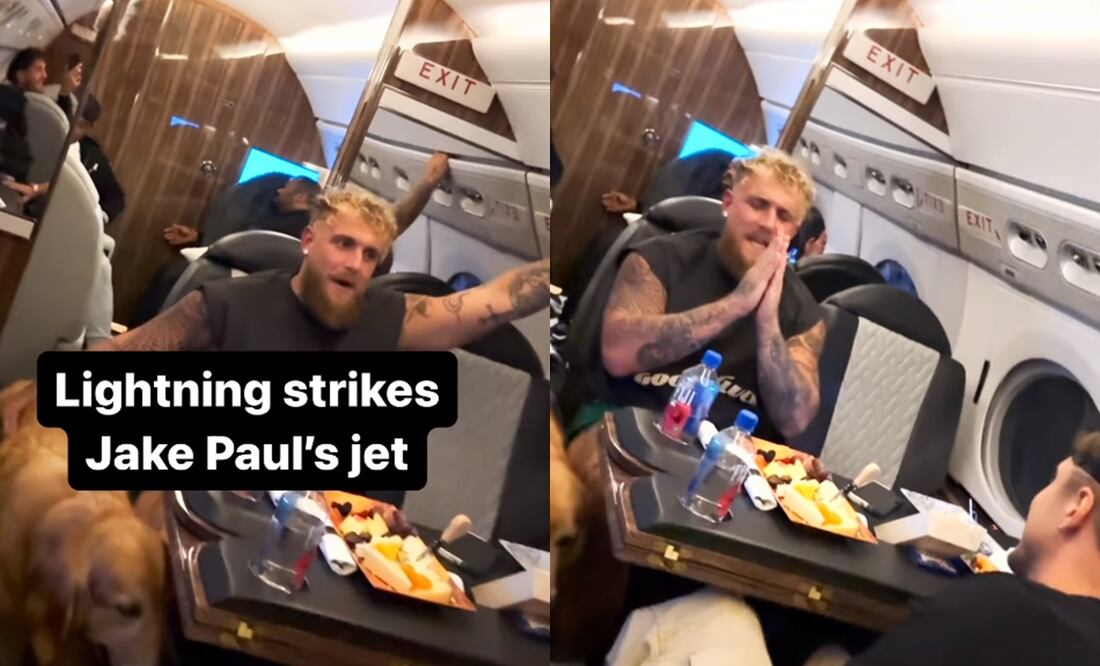 Antes de la pelea con Mike Tyson, el jet de Jake Paul es golpeado por un rayo. Foto: Instagram