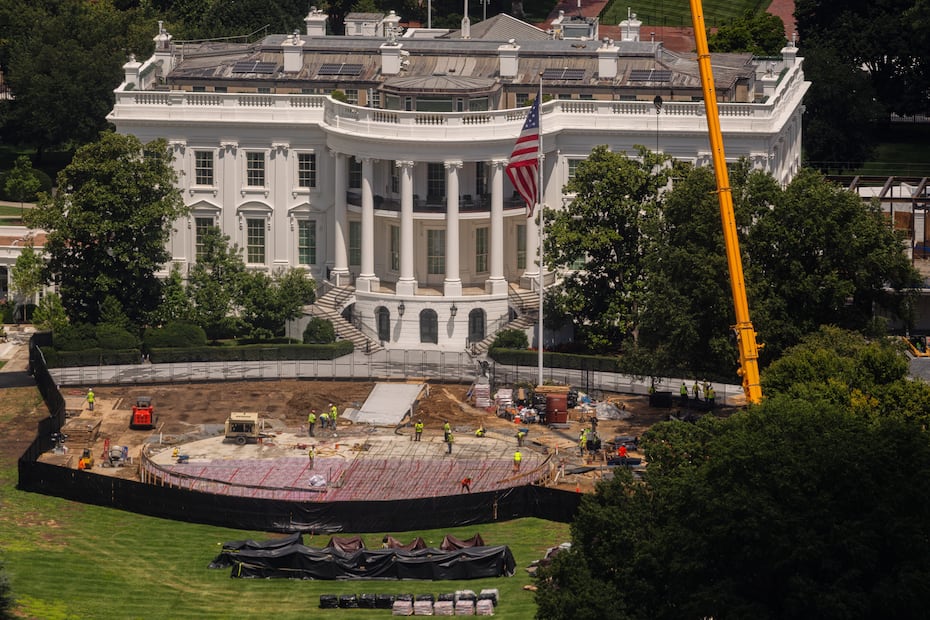 Revés para Trump: una corte bloquea su salón de baile de 400 millones en la Casa Blanca. (AP Photo/Tierney L. Cross, File)