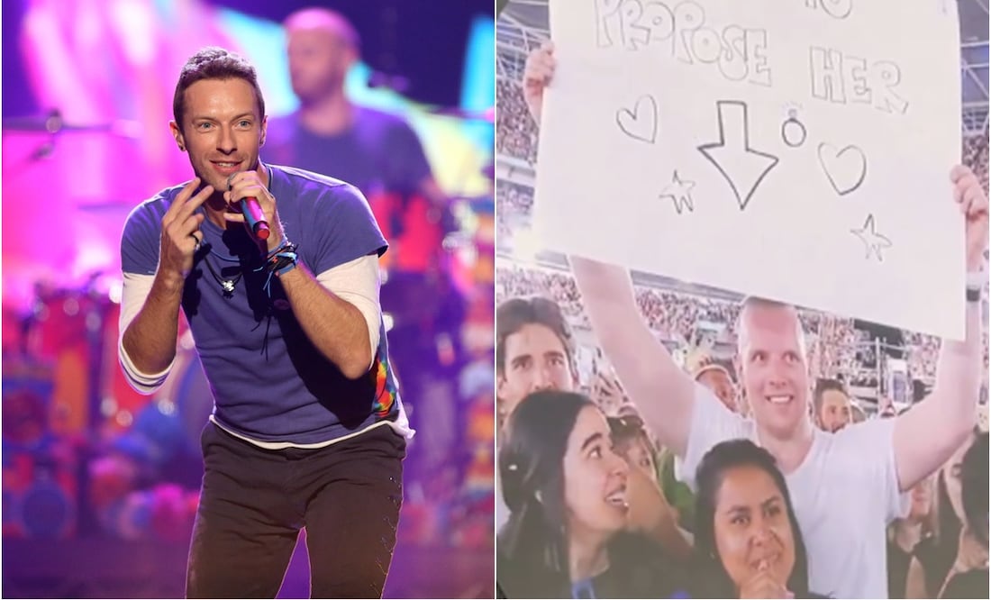 'Kisscam' de Coldplay ahora une corazones: Chris Martin se convierte en cómplice de una propuesta de matrimonio. Foto: AP / Captura de pantalla X