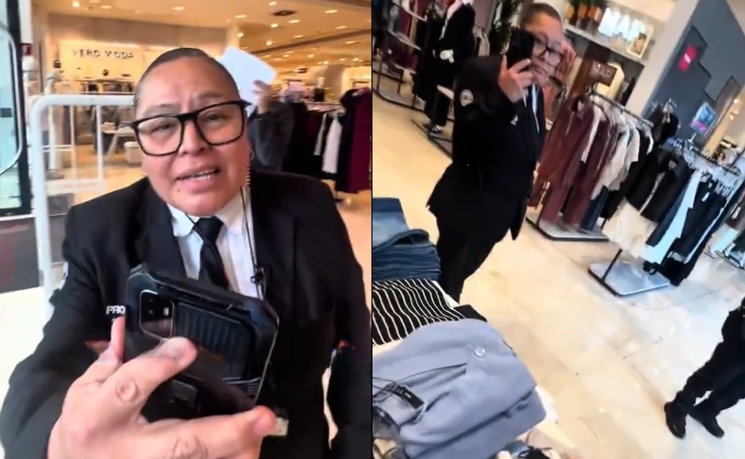 Guardia de Liverpool Perisur acusa a joven afromexicana de robo y la insulta; video se vuelve viral. Foto: @NathalieGW23 TikTok