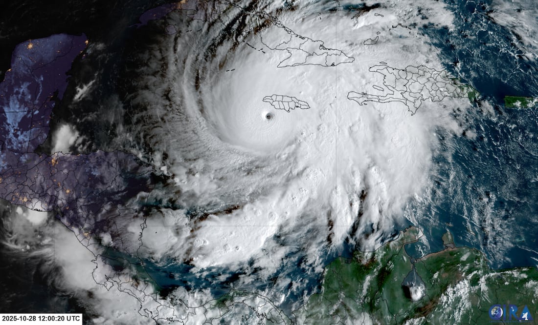 Alerta máxima en el Caribe: huracán Melissa amenaza con destruir Jamaica y avanzar hacia Cuba. Foto: AFP