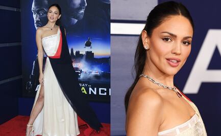 Eiza González vuelve a su cabello oscuro y "roba miradas" con vestido de raja 