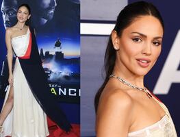 Eiza González vuelve a su cabello oscuro y "roba miradas" con vestido de raja