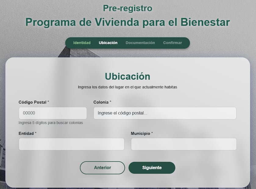 Vivienda del bienestar pre registro en linea. Foto: Tomada CONAVI