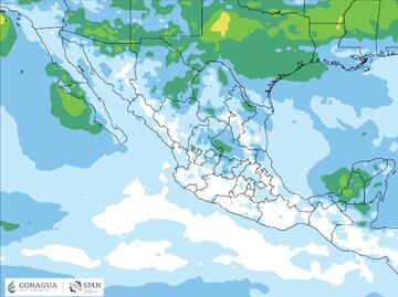 Alerta por frente Frío No. 1:  Intensas lluvias y torbellinos en estos estados de México