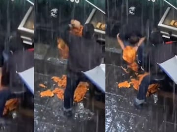“Todavía sirve”. Empleados de taquería en CDMX levantan del suelo mojado pedazos de carne. VIDEO