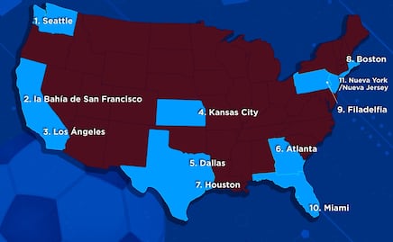 ¿En qué ciudades de Estados Unidos se jugará el Mundial de 2026?