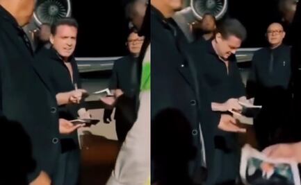 Luis Miguel da autógrafo a empleado de un aeropuerto tras polémica por “arruinar” el cumpleaños de una mujer
