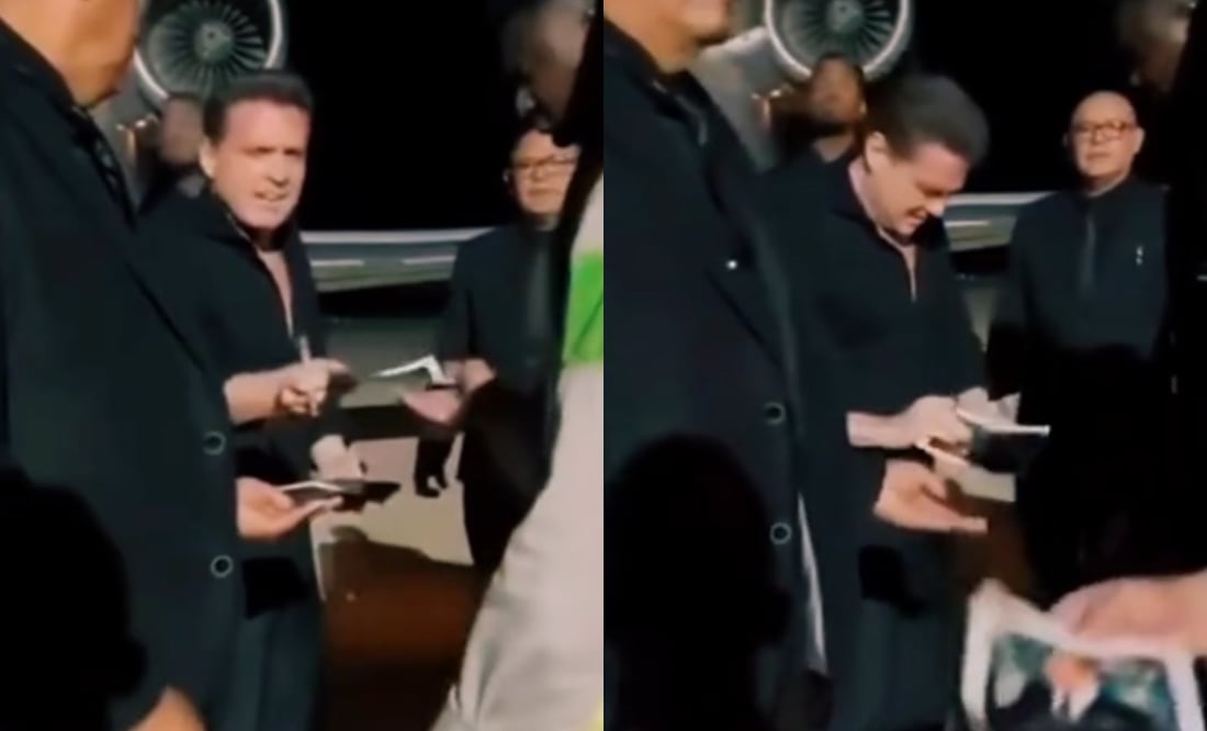 Luis Miguel regala autógrafo a un empleado del aeropuerto tras polémica por “arruinar” el cumpleaños de una mujer. Foto: Captura TikTok