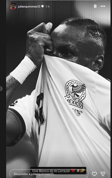 “¡Viva México de mi corazón!”: Julián Quiñones presume su orgullo por el Tri y enciende las redes. Foto: Instagram @julianquinones33