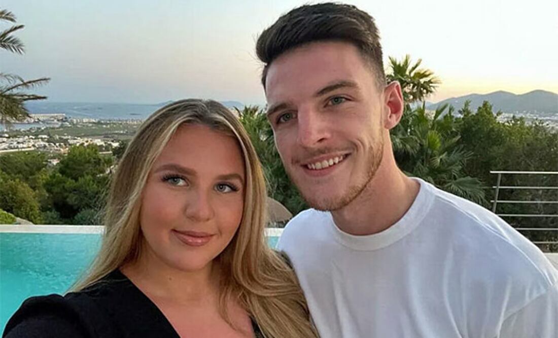 Declan Rice, estrella del Arsenal, responde a los comentarios ofensivos contra su pareja. FOTO: Instagram / Lauren Fryer
