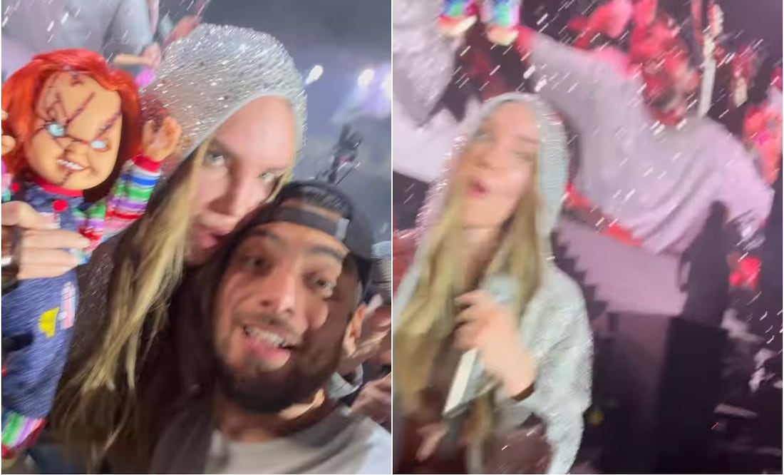 Belinda besa a un fan en su concierto y estallan las redes: “Más guapo que sus exnovios”. Foto: César Echeverría IG / Captura de pantalla