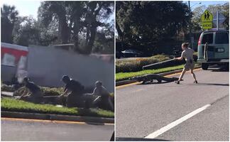 Video. Cocodrilo escapa de camioneta transportadora y causa caos en Florida