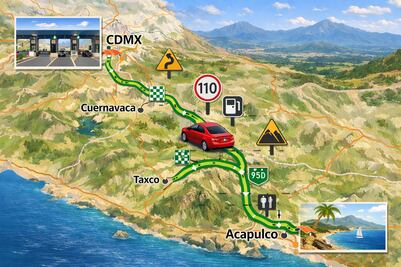 Cuál es la ruta más rápida de CDMX a Acapulco para evitar las horas de mayor congestión en la caseta de Tlalpan