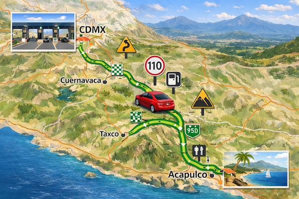 Cuál es la ruta más rápida de CDMX a Acapulco para evitar las horas de mayor congestión en la caseta de Tlalpan