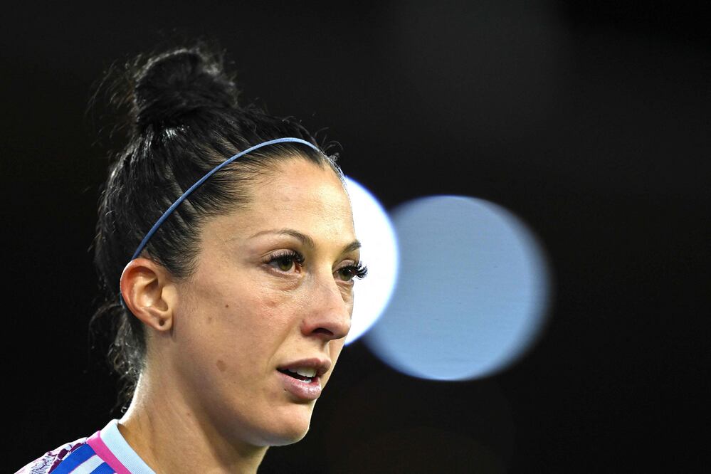 Jenni Hermoso Revela Amenazas Después del Beso No Consentido del Presidente de la Federación de Fútbol de España(Photo by SEBASTIEN BOZON / AFP)