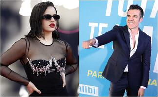 Rosalía y Adrián Uribe hacen el “bizcochito” en gala de los Grammy