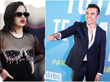 Rosalía y Adrián Uribe hacen el “bizcochito” en gala de los Grammy